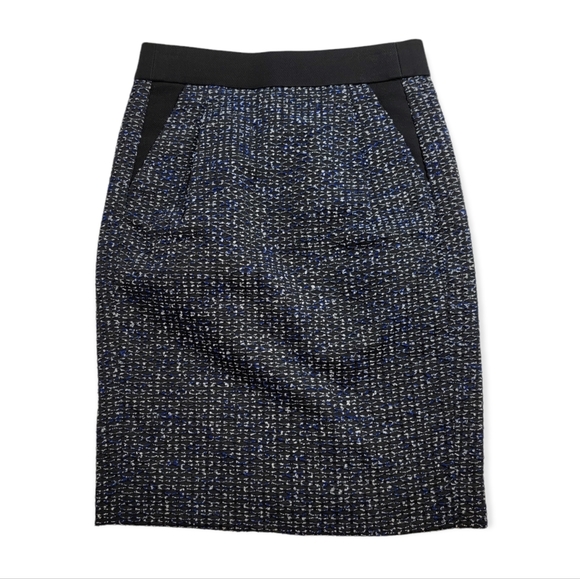 J Crew Midnight Blue Tweedy Pencil Skirt - Picture 2 of 8